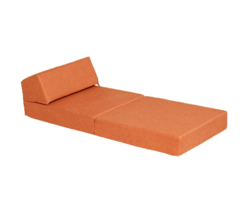 Velour Chair Bed Orange
